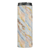 Fluid Marble in Tones of Gray, Peach and Gold  Thermosbeker (Achterkant)