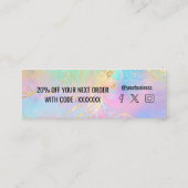 Fluid Marble-kortingskaart Mini Visitekaartje (Achterkant)