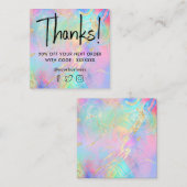 Fluid Marble-kortingskaart Vierkante Visitekaartje (Voorkant / Achterkant)