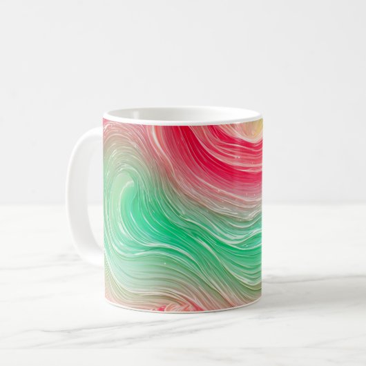 Fluid Marble Line Art Mug Koffiemok (Voorkant links)