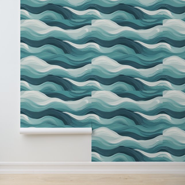 Fluid Motion Abstract Peel en Stick Behang (Applicatie)