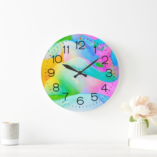 Fluid Neon Abstract Grote Klok (Huis)