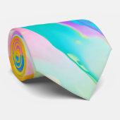 Fluid Neon Abstract Stropdas (Opgerold)