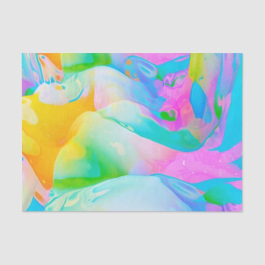 Fluid Neon Abstract Tissuepapier (Voorkant)