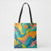 Fluid Organic Shapes Art Tote Bag (Voorkant)