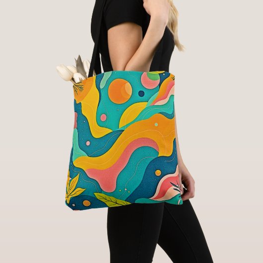 Fluid Organic Shapes Art Tote Bag (Dichtbij)