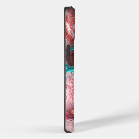 Fluid Paint Rood Blauwgroen Folie Sprankelende Lic Case-Mate iPhone Case (Achterkant / Rechts)