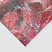 Fluid Paint Rood Blauwgroen Folie Sprankelende Lic Tissuepapier (Detail)