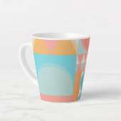 Fluid Symmetry: Het verkennen van Abstracte Ontwer Latte Mok (Linkerhoek)