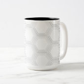 Fluid Symmetry: Het verkennen van Abstracte Ontwer Tweekleurige Koffiemok (Voorkant rechts)