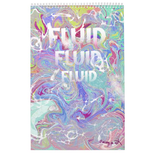 FLUID vloeistofkraakcollage Kalender (Hoes)