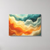 Fluid Wave Abstract Canvas Afdruk (Voorkant)