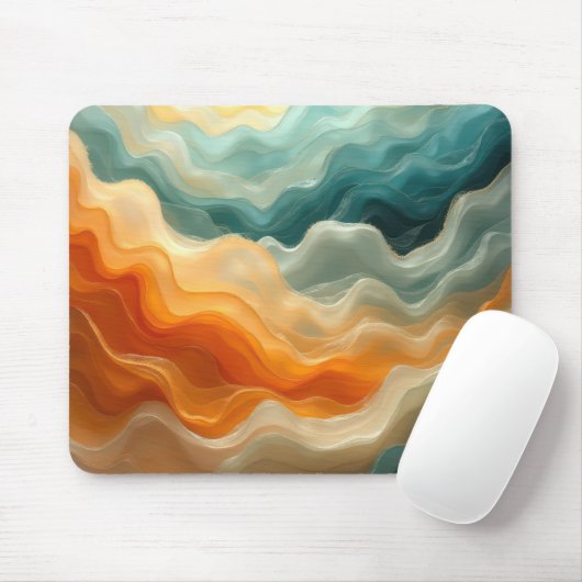 Fluid Wave Abstract Muismat (Met muis)