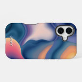 Fluid Wave Sunset Abstract iPhone 16 Hoesje (Achterkant horizontaal)