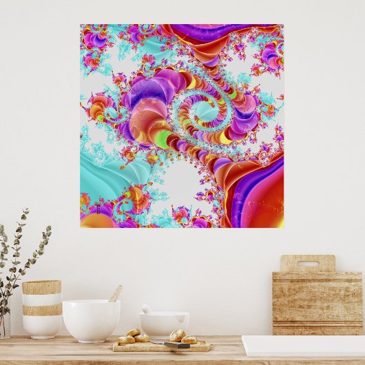 Fluidike Ingebouwde dubbele Helix V1 Art Print (Keuken)