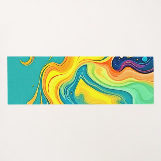 Fluidity of Joy: Abstract Waves Yogamat (Achterkant (horizontaal))