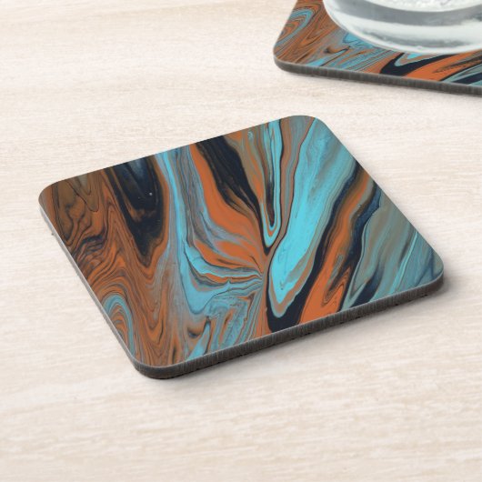 Fluïity Southwest Turquoise Onderzetter (Linkerzijde)