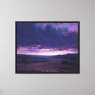 Fluister bij schemering canvas afdruk