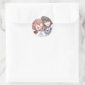 Fluister me een Liefdeslied | Sasakoi | Yuri Manga Ronde Sticker (Tas)