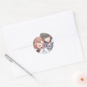 Fluister me een Liefdeslied | Sasakoi | Yuri Manga Ronde Sticker (Envelop)