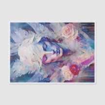 fluister mijn naam, beschermengel, papier collage