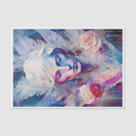 fluister mijn naam, beschermengel, papier collage