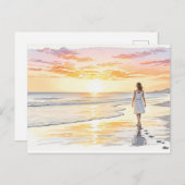 Fluister van de zonsondergang briefkaart (Voorkant / Achterkant)