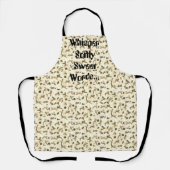 Fluister zacht zoete woorden schort (Voorkant)