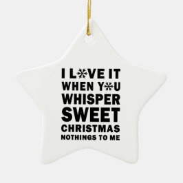 Fluister zachte Kerstmis Onzin Kerstster Keramisch Ornament