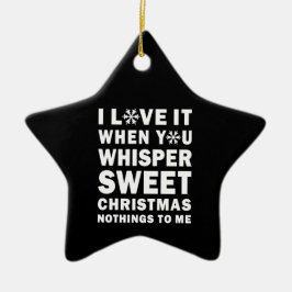 Fluister zachte Kerstmis Onzin Zwarte Ster Keramisch Ornament