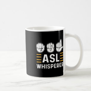 Fluisteraar. ASL Bewustzijn Hand Gebarentaal Doof Koffiemok