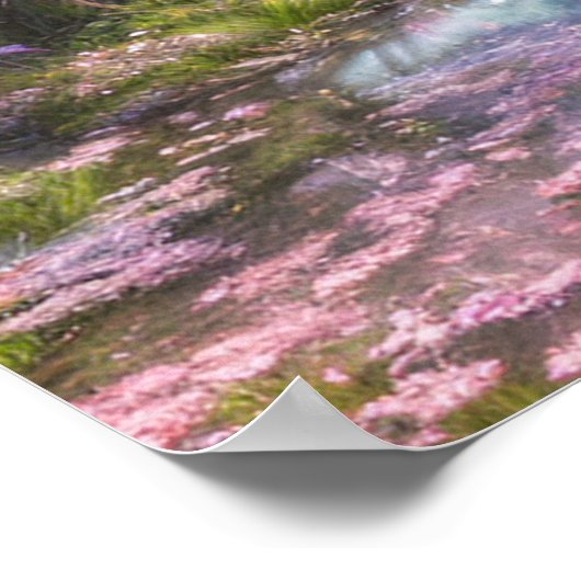 Fluisteren van Bloesem en Stroom Poster (Hoek)