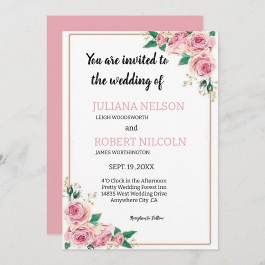 Fluisteren van Blush & Rozen: Doe mee met ons voor Kaart (Voorkant / Achterkant)