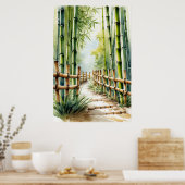 Fluisteren van de Bamboe Grove Poster (Keuken)