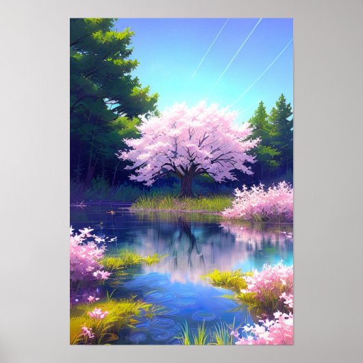 Fluisteren van de lente, het omarmen van de Sakura Poster (Voorkant)