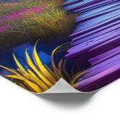 Fluisteren van de nacht, een Paarse maanlicht Poster (Hoek)