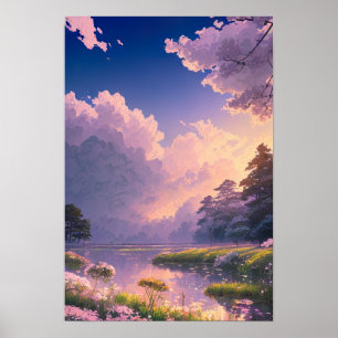 Fluisteren van de roze schemering poster