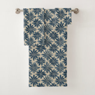 Fluisteren van de Vouwende Maan Shibori Japans Bad Handdoek