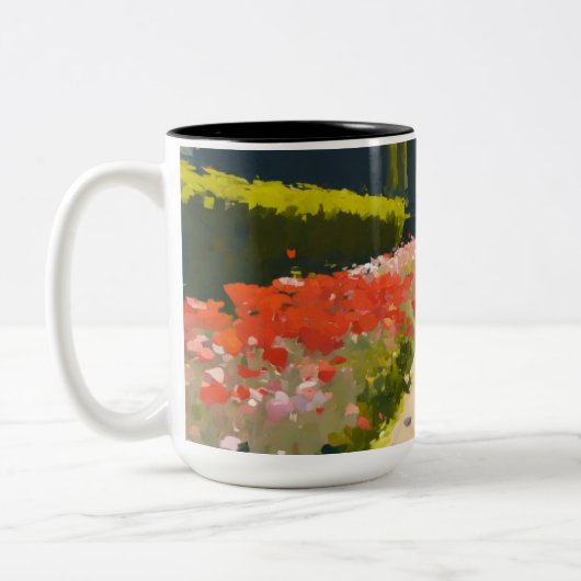 Fluisteren van de weide tweekleurige koffiemok (Links)