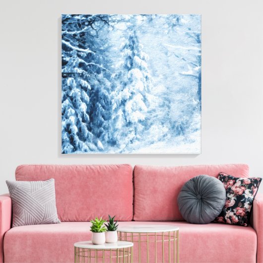 Fluisteren van de winter canvas afdruk (Insitu (Woonkamer))