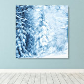 Fluisteren van de winter canvas afdruk (Insitu (Houten vloer))
