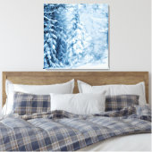 Fluisteren van de winter canvas afdruk (Insitu (Slaapkamer))