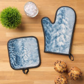 Fluisteren van de winter ovenwant & pannenlap set (Top down)