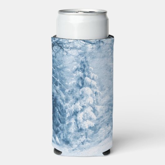 Fluisteren van de winter seltzer blikjeskoeler (Seltzer Voorkant)