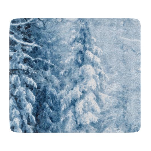 Fluisteren van de winter snijplank (Voorkant)