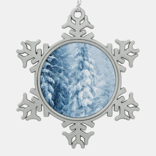 Fluisteren van de winter tin sneeuwvlok ornament (Voorkant)