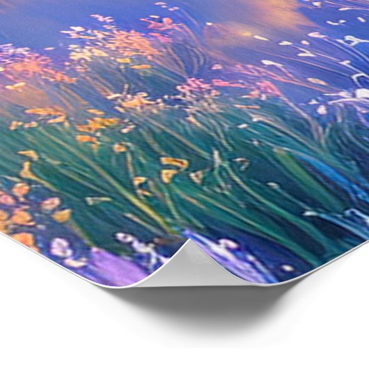 Fluisteren van Dusk, rustige wateren Poster (Hoek)