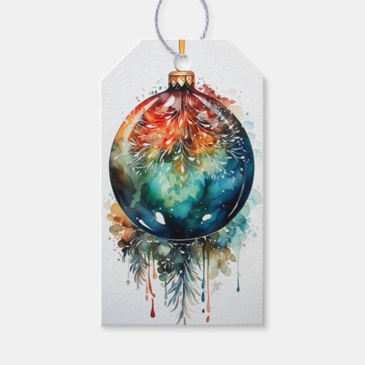 Fluisteren van Evergreen: A Fusion Red & Green Cadeaulabel (Voorkant)