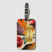 Fluisteren van Herfst Floral Bagagelabel (Voorkant (verticaal))