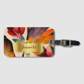 Fluisteren van Herfst Floral Bagagelabel (Voorkant (horizontaal))
